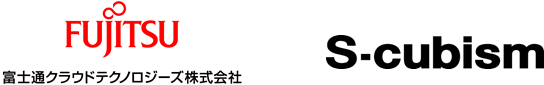 富士通クラウドテクノロジーズ株式会社と株式会社エスキュービズムのロゴ